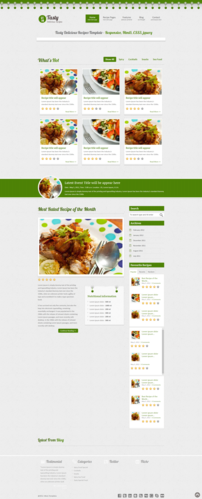 简洁精致风的外卖点餐系统整站网站模板下载